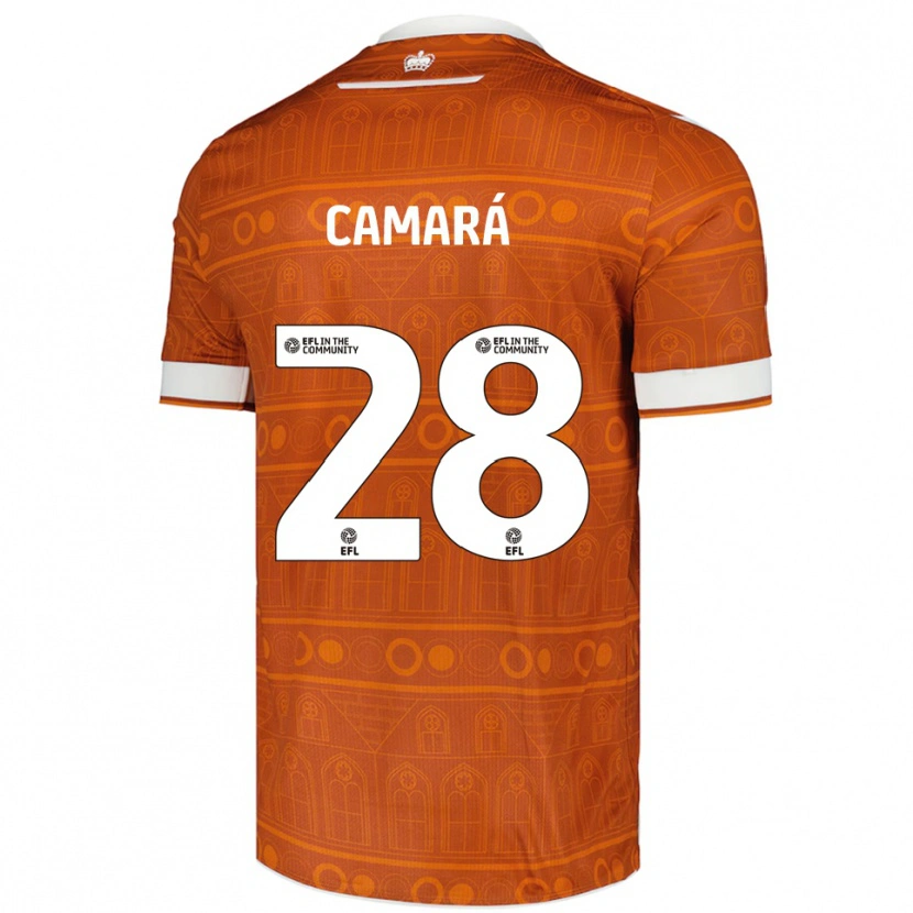 Danxen Donna Maglia Mamadi Camará #28 Arancione Bianco Kit Gara Away 2025/26 Maglietta