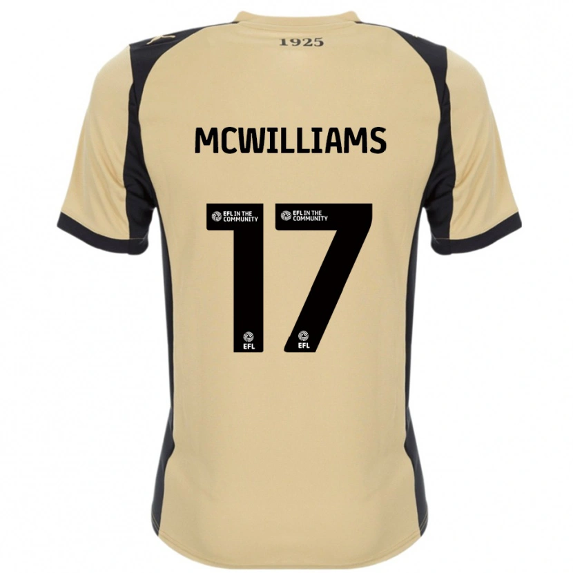 Danxen Donna Maglia Shaun Mcwilliams #17 Oro Nero Kit Gara Away 2025/26 Maglietta