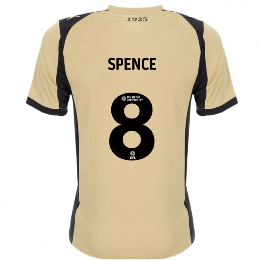 Danxen Donna Maglia Kian Spence #8 Oro Nero Kit Gara Away 2025/26 Maglietta
