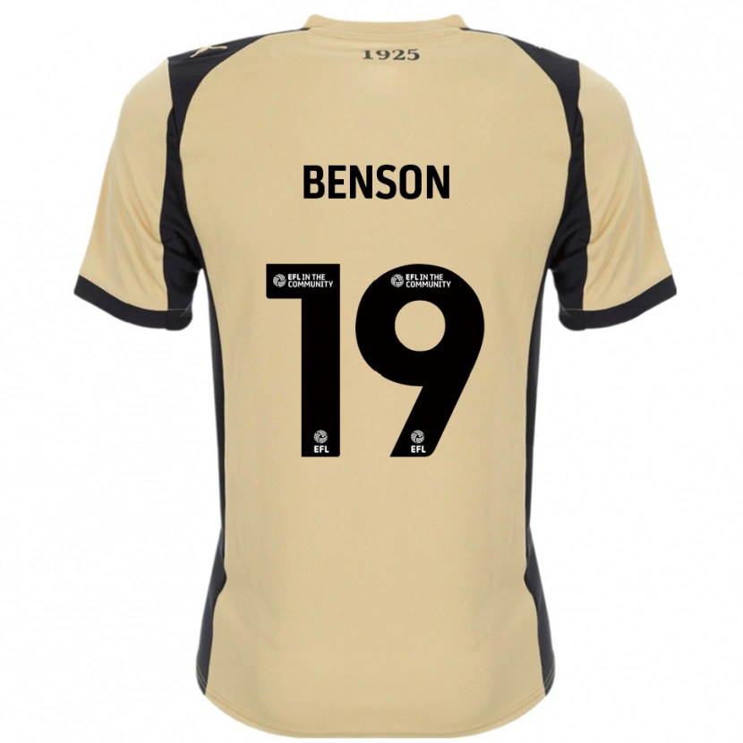 Danxen Donna Maglia Josh Benson #19 Oro Nero Kit Gara Away 2025/26 Maglietta