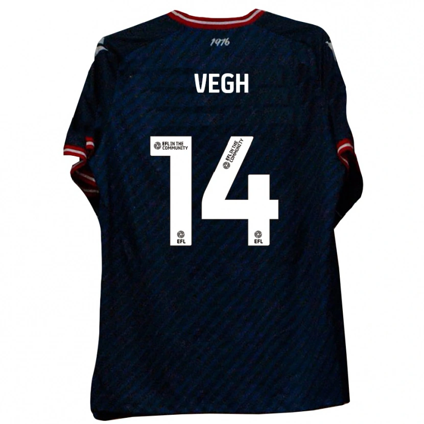 Danxen Donna Maglia Harvey Vegh #14 Blu Navy Rosso Kit Gara Away 2025/26 Maglietta