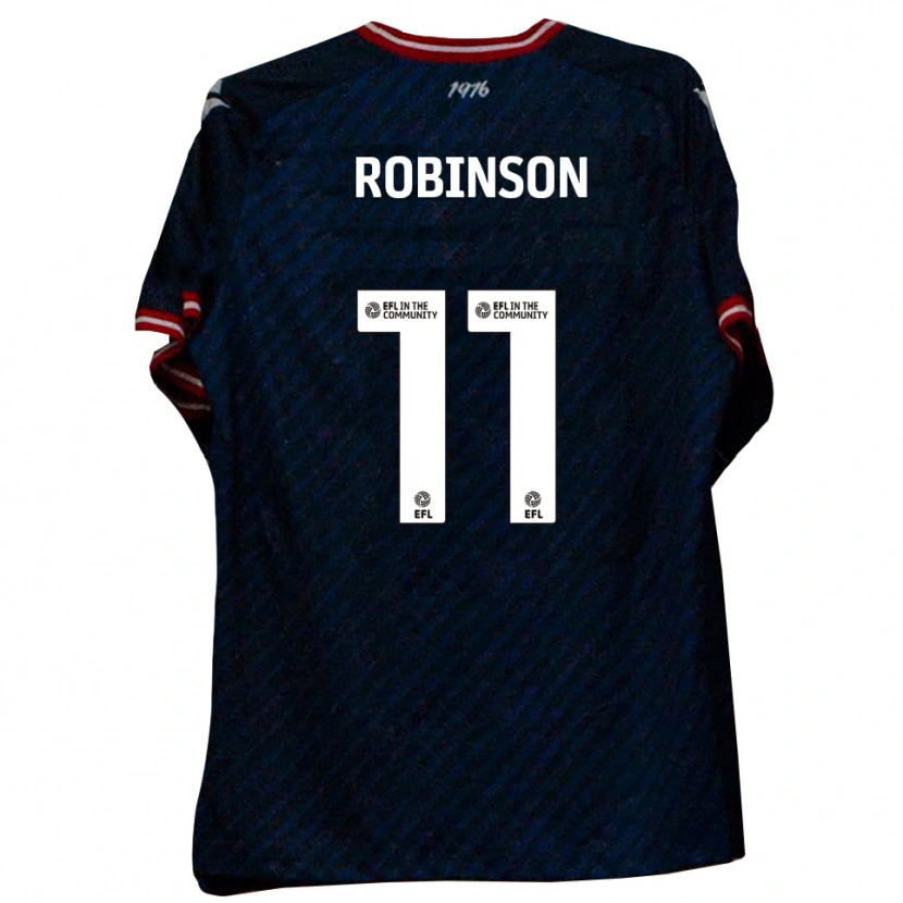 Danxen Donna Maglia Alfie Robinson #11 Blu Navy Rosso Kit Gara Away 2025/26 Maglietta