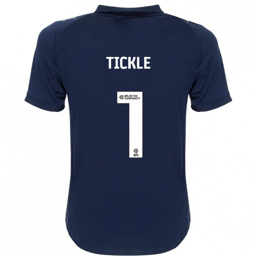 Danxen Donna Maglia Sam Tickle #1 Blu Navy Bianco Kit Gara Away 2025/26 Maglietta