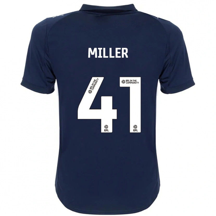 Danxen Donna Maglia K'marni Miller #41 Blu Navy Bianco Kit Gara Away 2025/26 Maglietta