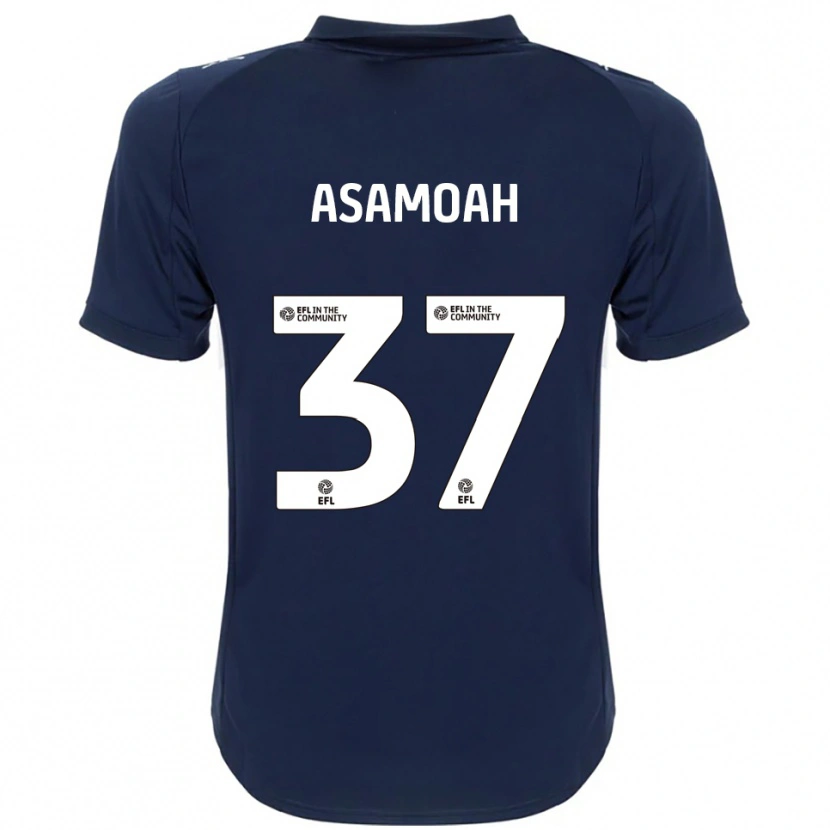 Danxen Donna Maglia Maleace Asamoah #37 Blu Navy Bianco Kit Gara Away 2025/26 Maglietta