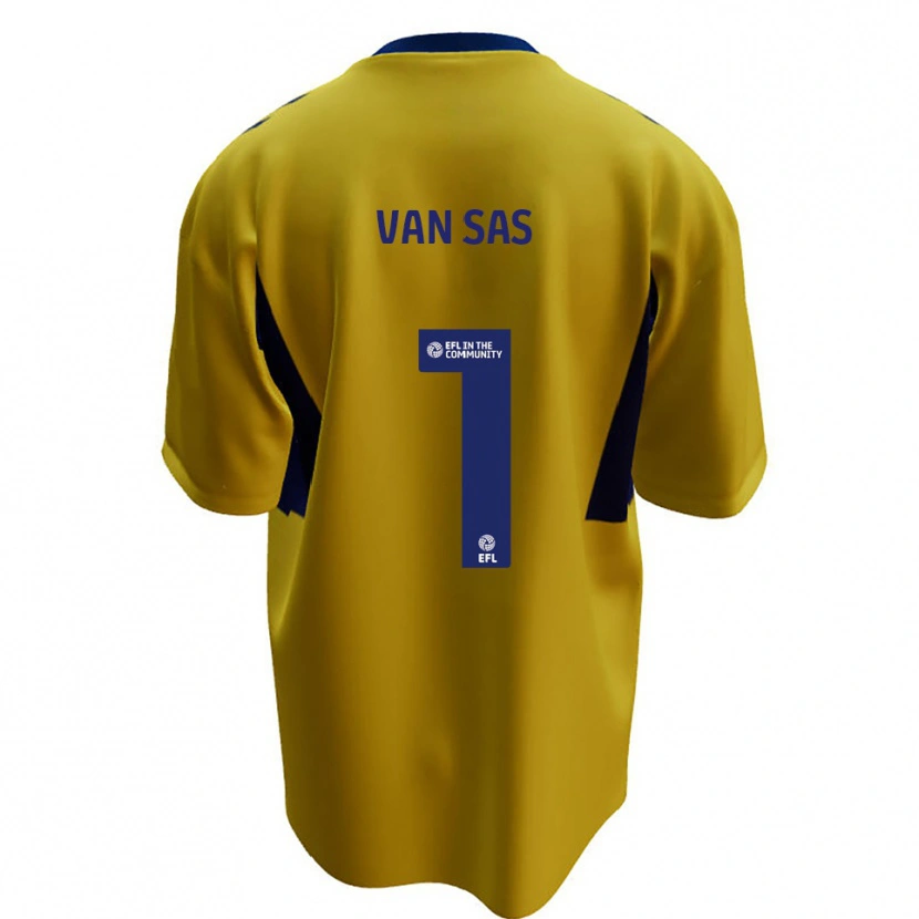 Danxen Donna Maglia Mikki Van Sas #1 Giallo Blu Kit Gara Away 2025/26 Maglietta