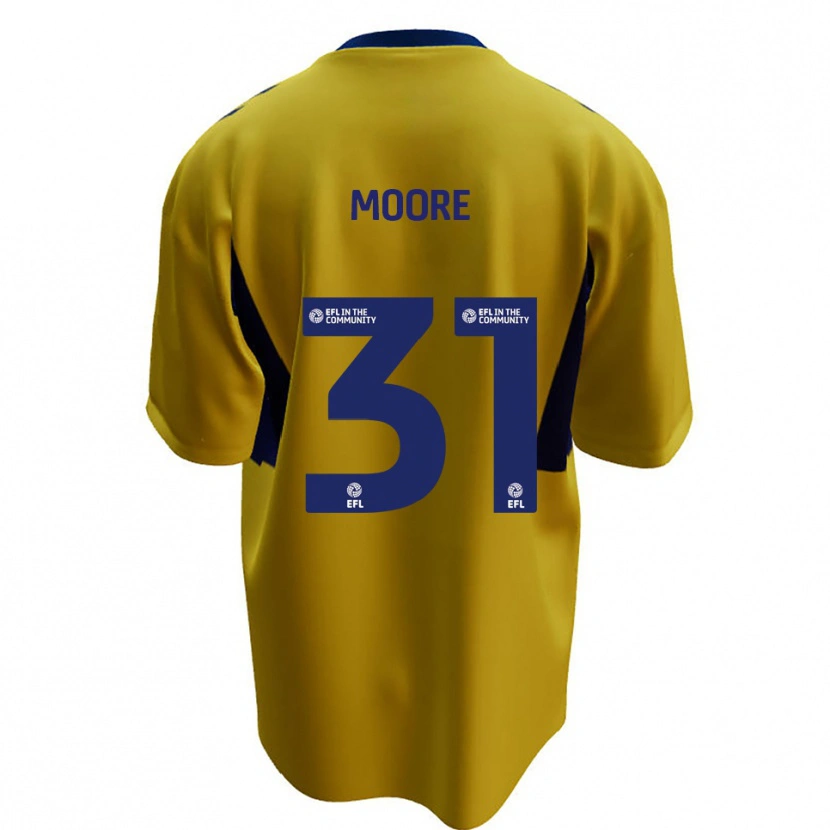 Danxen Donna Maglia Stuart Moore #31 Giallo Blu Kit Gara Away 2025/26 Maglietta