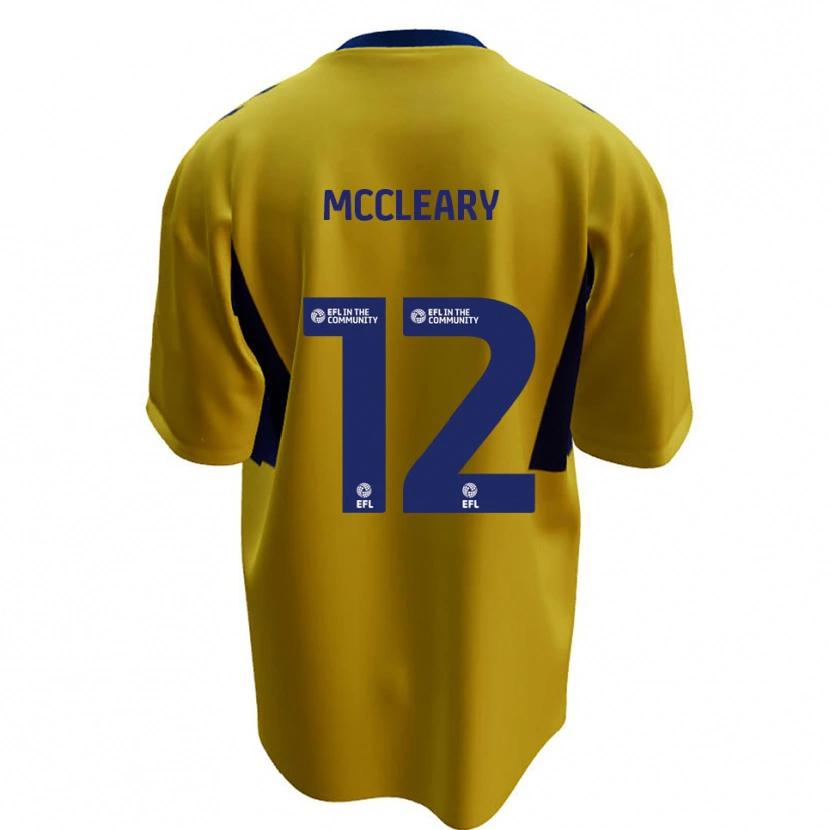 Danxen Donna Maglia Garath Mccleary #12 Giallo Blu Kit Gara Away 2025/26 Maglietta