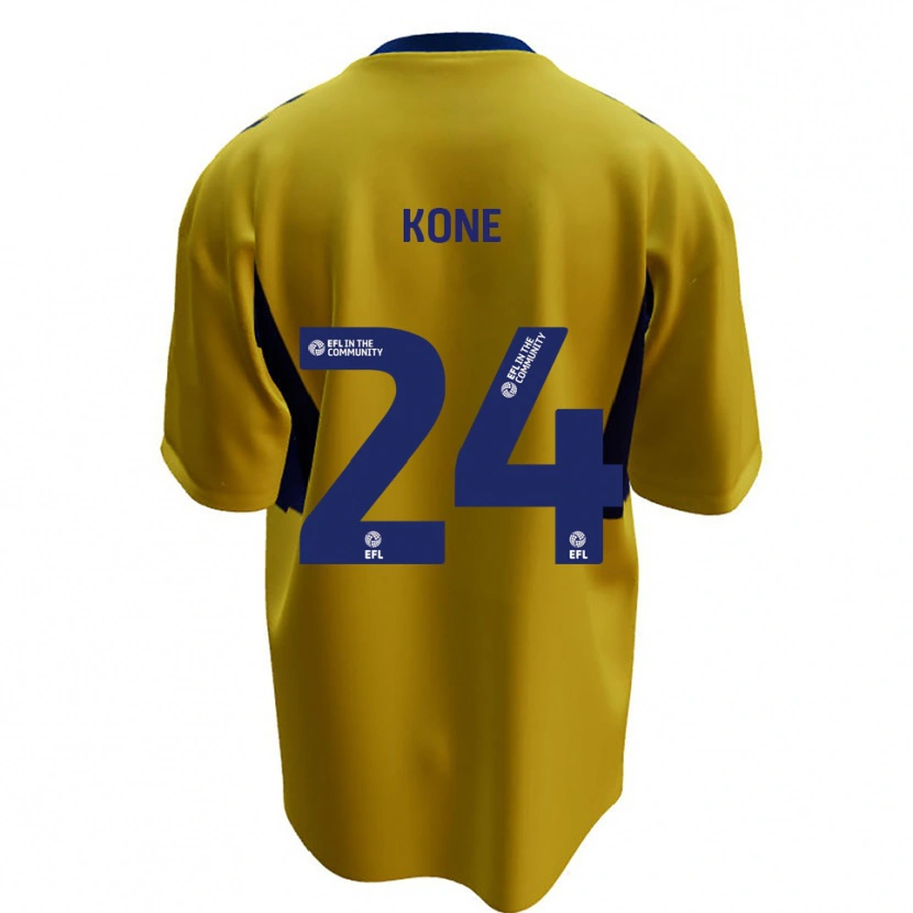 Danxen Donna Maglia Richard Kone #24 Giallo Blu Kit Gara Away 2025/26 Maglietta