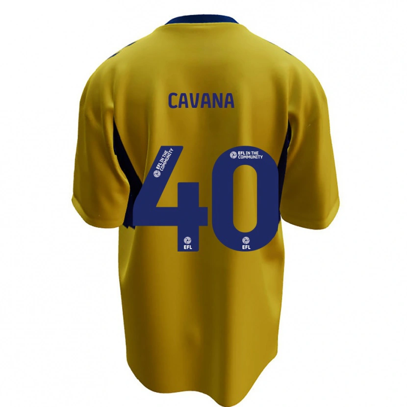 Danxen Donna Maglia Max Cavana #40 Giallo Blu Kit Gara Away 2025/26 Maglietta