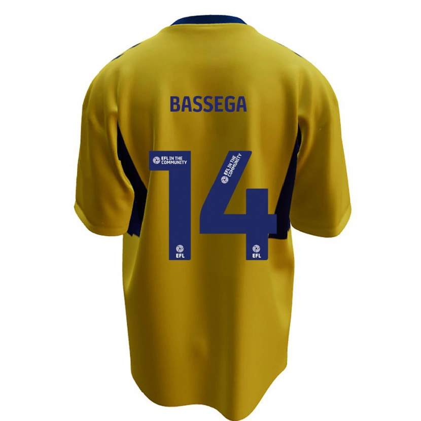Danxen Donna Maglia Nsemi Bassega #14 Giallo Blu Kit Gara Away 2025/26 Maglietta