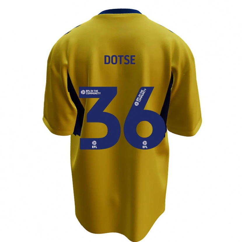 Danxen Donna Maglia Jahiem Dotse #36 Giallo Blu Kit Gara Away 2025/26 Maglietta