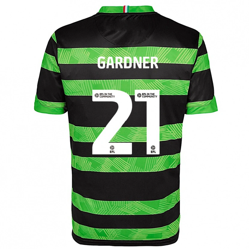Danxen Donna Maglia Remmi Gardner #21 Nero Verde Kit Gara Away 2025/26 Maglietta