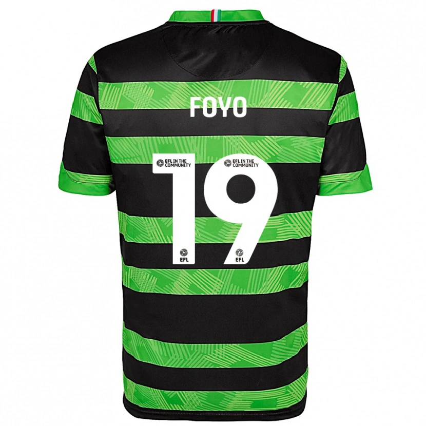 Danxen Donna Maglia Osman Foyo #19 Nero Verde Kit Gara Away 2025/26 Maglietta