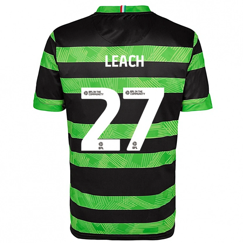 Danxen Donna Maglia Ed Leach #27 Nero Verde Kit Gara Away 2025/26 Maglietta