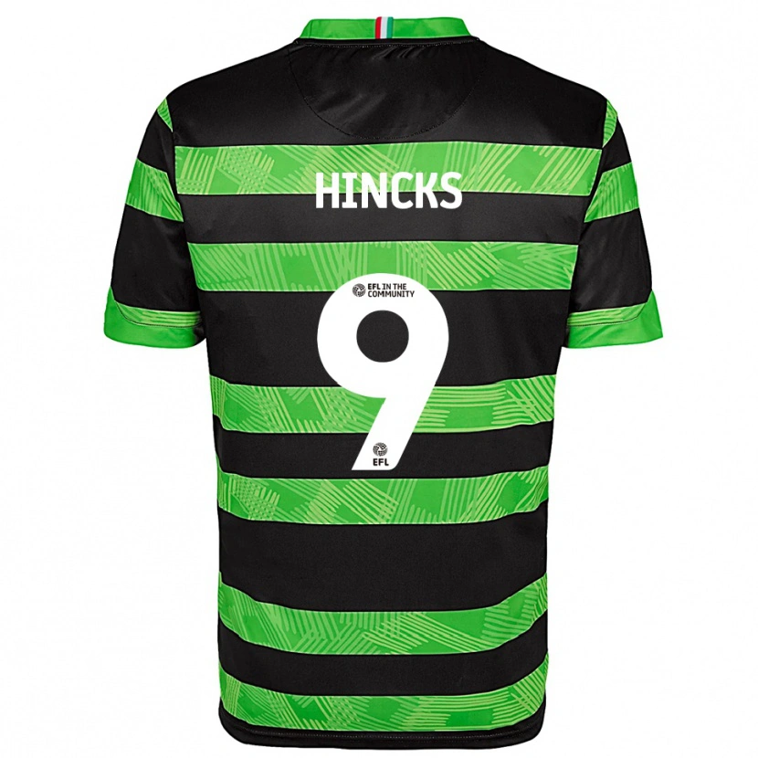 Danxen Donna Maglia Ashlee Hincks #9 Nero Verde Kit Gara Away 2025/26 Maglietta