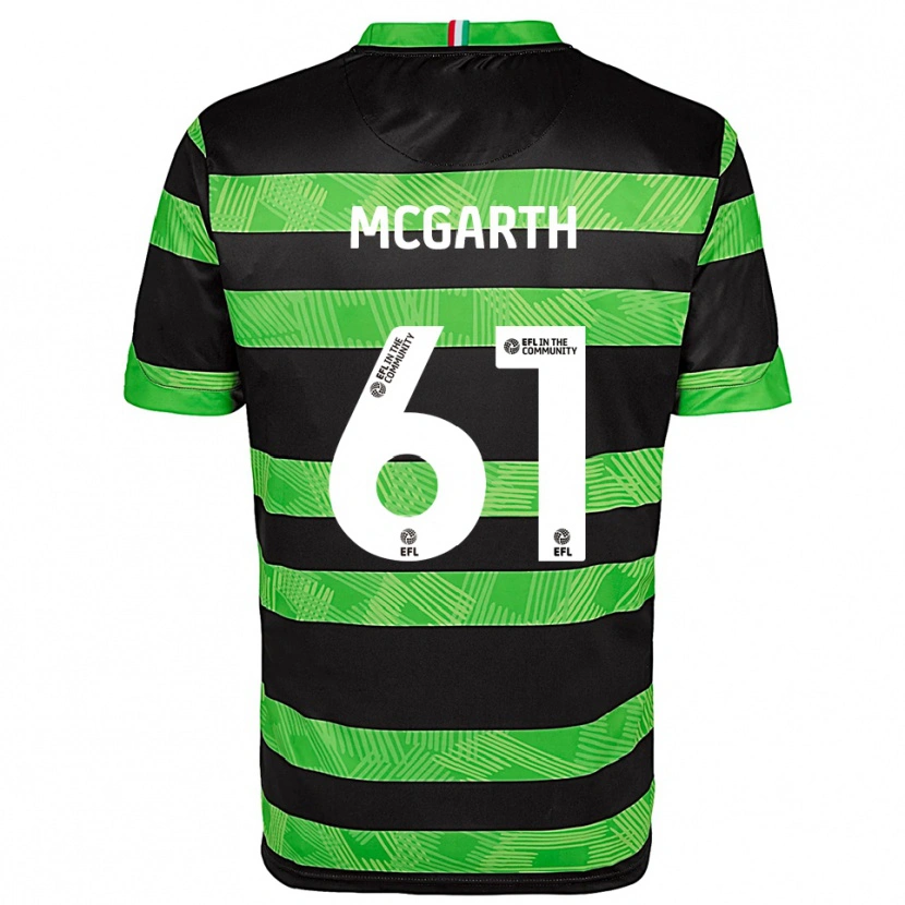 Danxen Donna Maglia Ethan Mcgarth #61 Nero Verde Kit Gara Away 2025/26 Maglietta