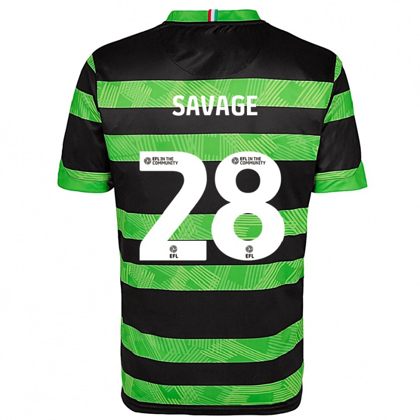 Danxen Donna Maglia Caitlin Savage #28 Nero Verde Kit Gara Away 2025/26 Maglietta
