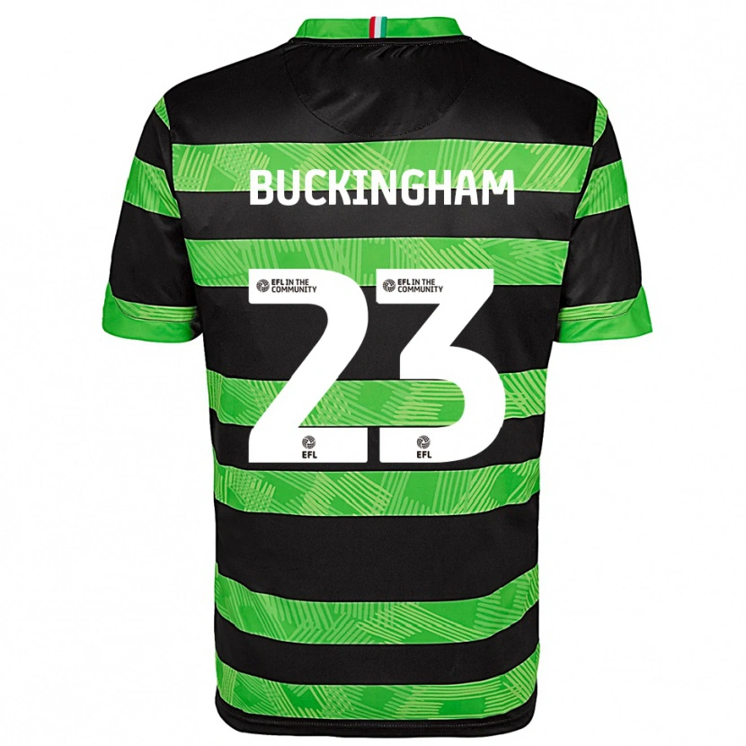 Danxen Donna Maglia Kaylee Buckingham #23 Nero Verde Kit Gara Away 2025/26 Maglietta