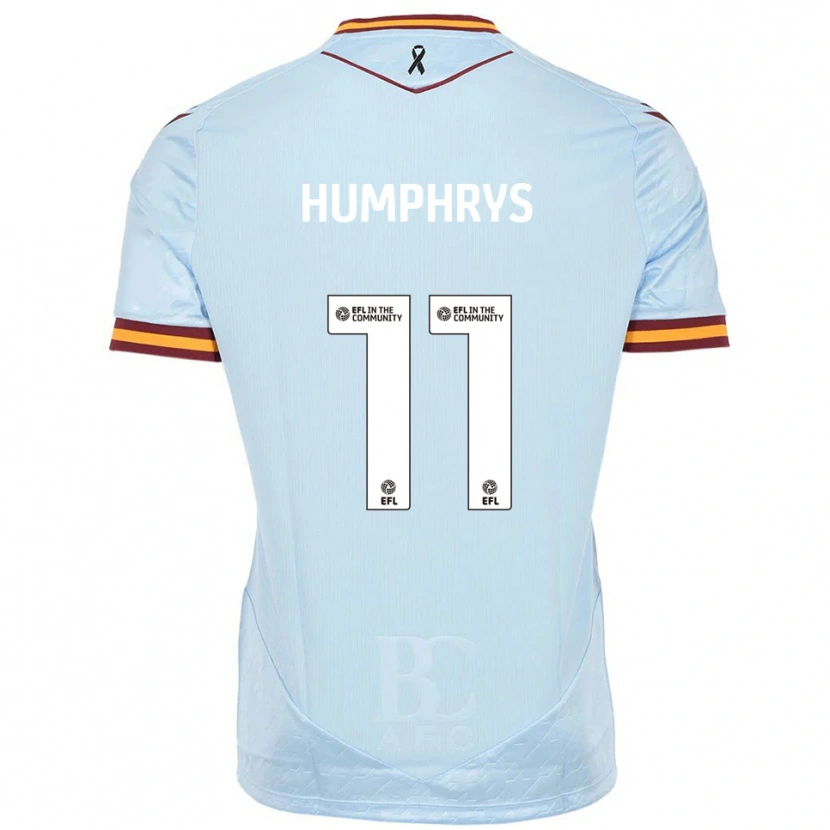 Danxen Donna Maglia Stephen Humphrys #11 Azzurro Kit Gara Away 2025/26 Maglietta