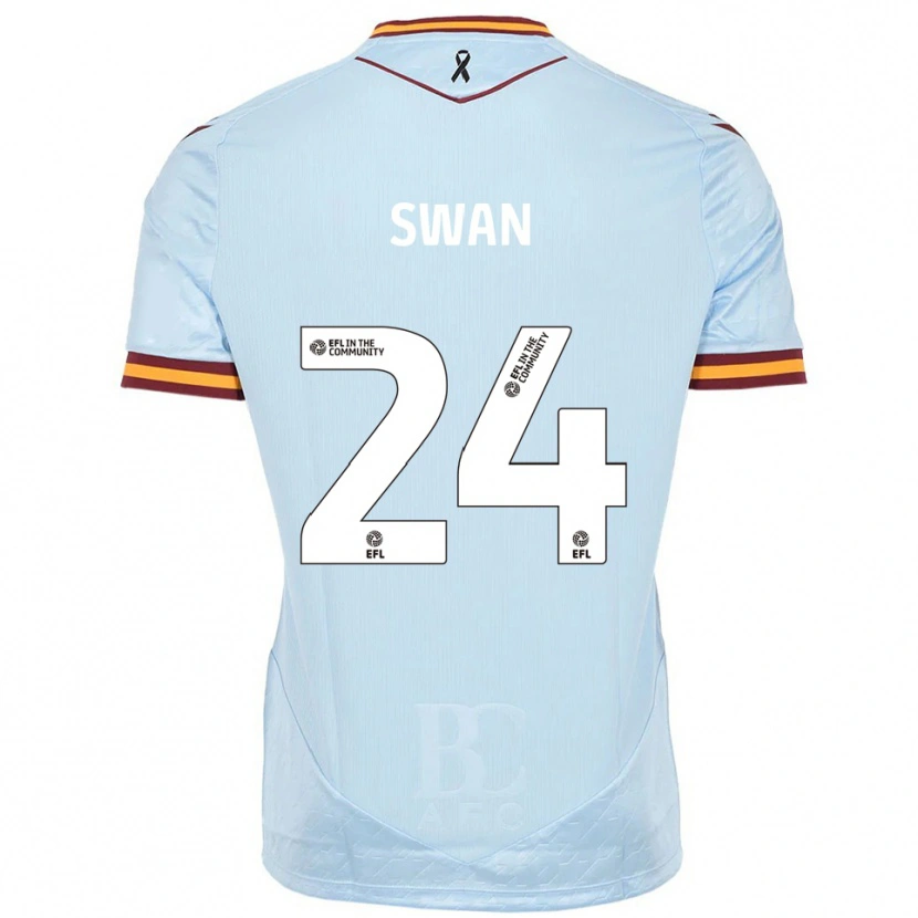 Danxen Donna Maglia Will Swan #24 Azzurro Kit Gara Away 2025/26 Maglietta
