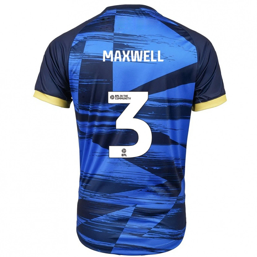 Danxen Donna Maglia James Maxwell #3 Blu Navy Kit Gara Away 2025/26 Maglietta