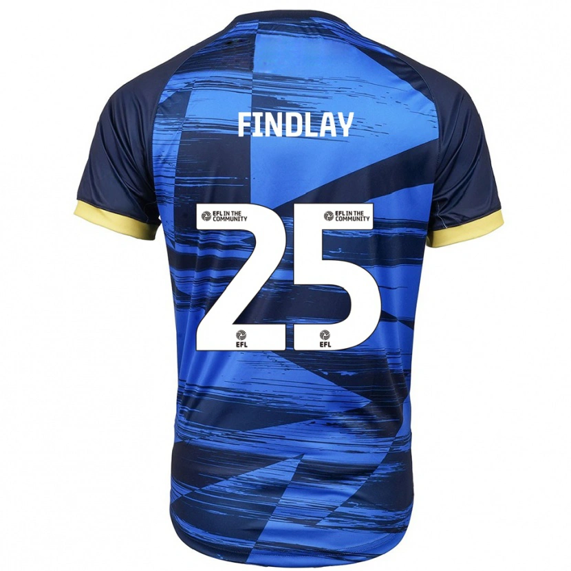 Danxen Donna Maglia Holly Findlay #25 Blu Navy Kit Gara Away 2025/26 Maglietta