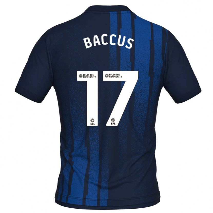 Danxen Donna Maglia Keanu Baccus #17 Blu Navy Bianco Kit Gara Away 2025/26 Maglietta