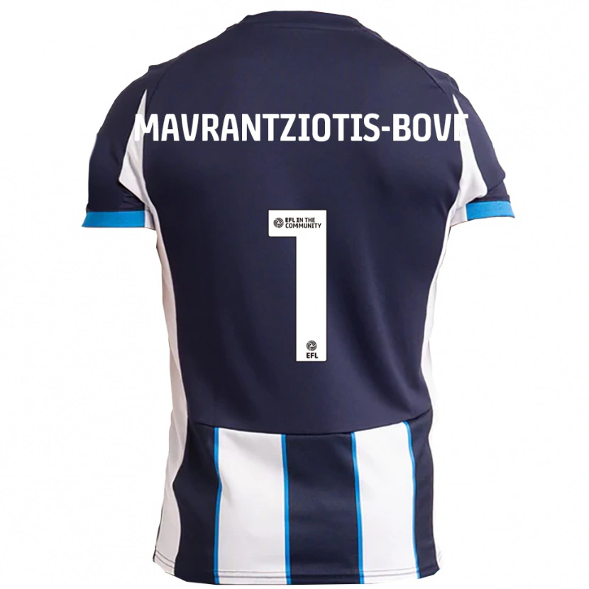 Danxen Donna Maglia Kane Mavrantziotis-Bove #1 Bianco Blu Navy Kit Gara Away 2025/26 Maglietta