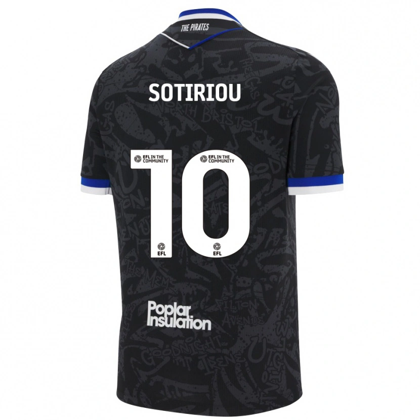 Danxen Donna Maglia Ruel Sotiriou #10 Nero Bianco Kit Gara Away 2025/26 Maglietta