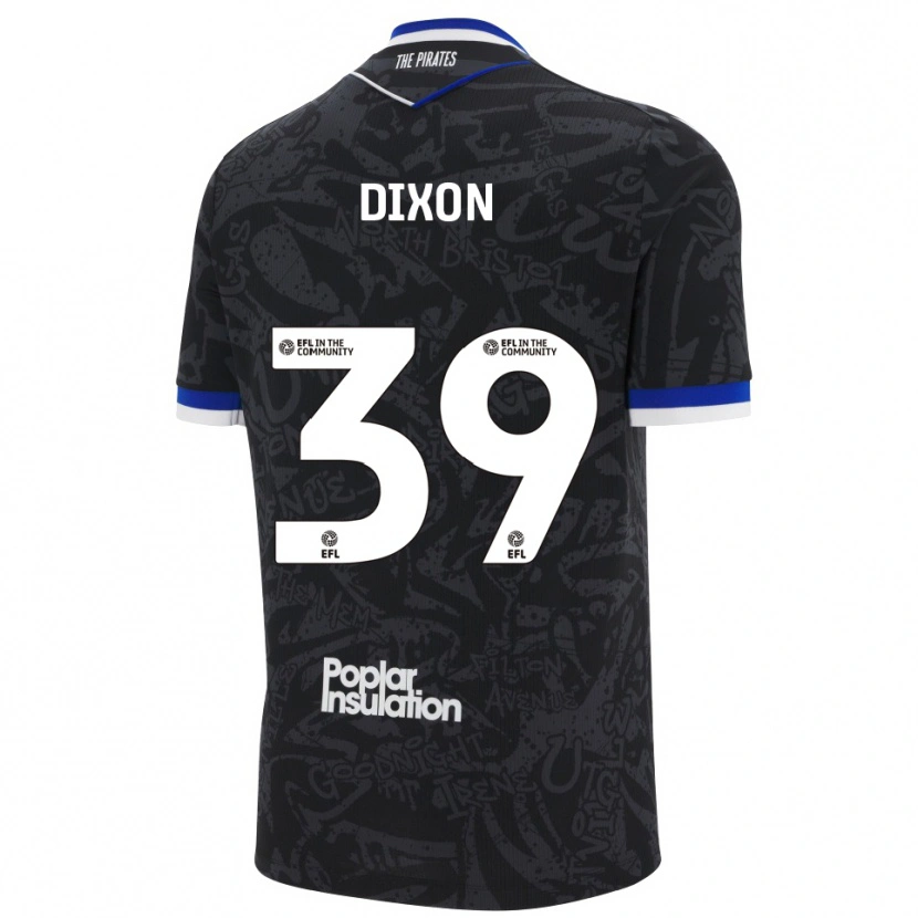 Danxen Donna Maglia Quincy Dixon #39 Nero Bianco Kit Gara Away 2025/26 Maglietta