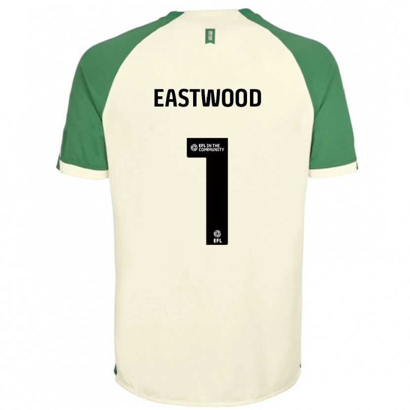Danxen Donna Maglia Jake Eastwood #1 Bianco Sporco Verde Kit Gara Away 2025/26 Maglietta