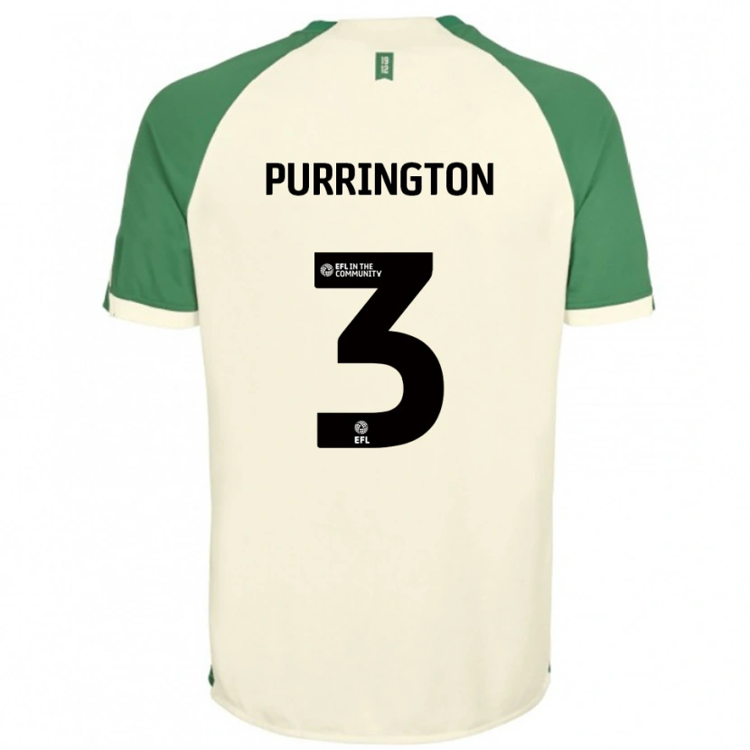 Danxen Donna Maglia Ben Purrington #3 Bianco Sporco Verde Kit Gara Away 2025/26 Maglietta