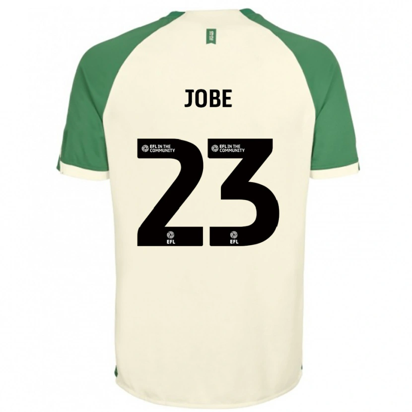 Danxen Donna Maglia Mamadou Jobe #23 Bianco Sporco Verde Kit Gara Away 2025/26 Maglietta