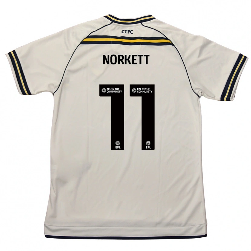 Danxen Donna Maglia Manni Norkett #11 Bianco Blu Navy Kit Gara Away 2025/26 Maglietta