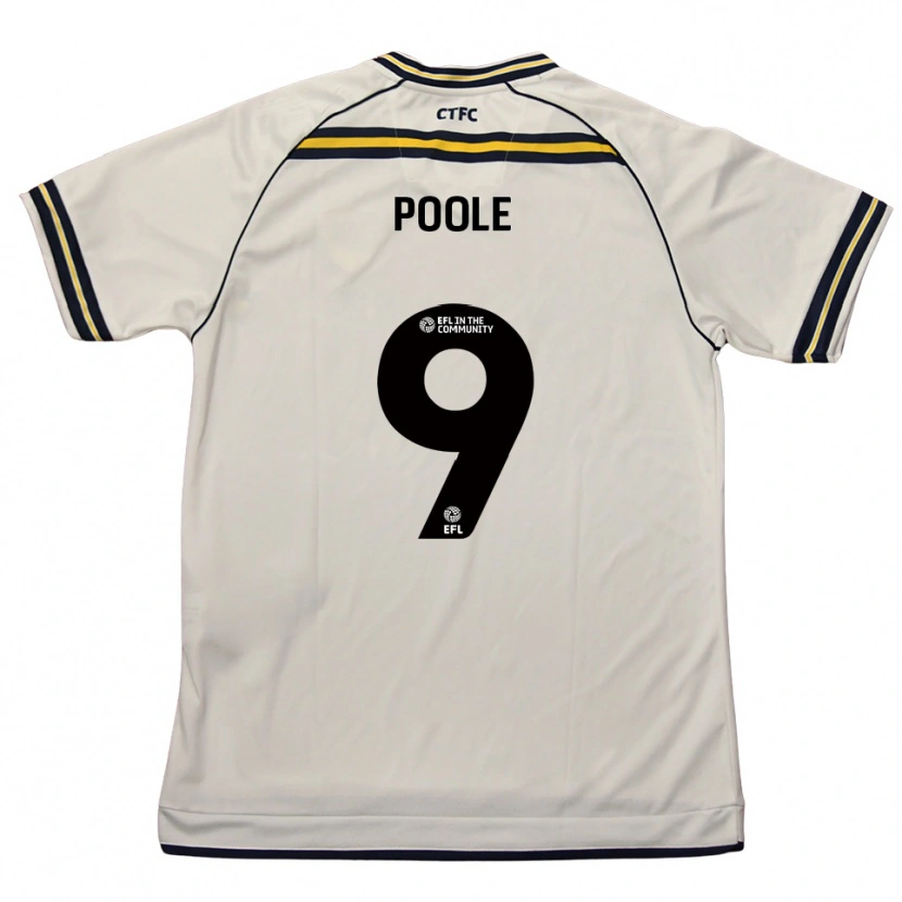 Danxen Donna Maglia Phoebie Poole #9 Bianco Blu Navy Kit Gara Away 2025/26 Maglietta