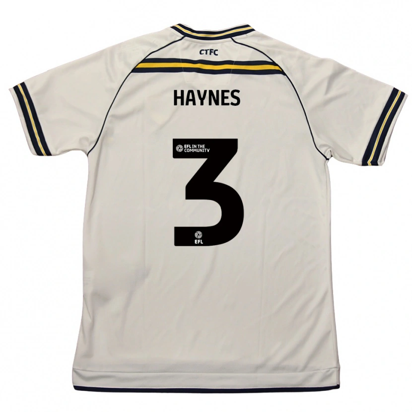 Danxen Donna Maglia Ryan Haynes #3 Bianco Blu Navy Kit Gara Away 2025/26 Maglietta
