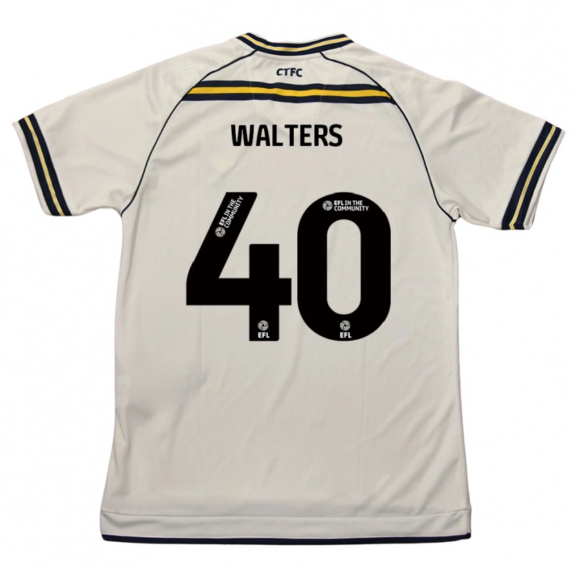 Danxen Donna Maglia Cameron Walters #40 Bianco Blu Navy Kit Gara Away 2025/26 Maglietta
