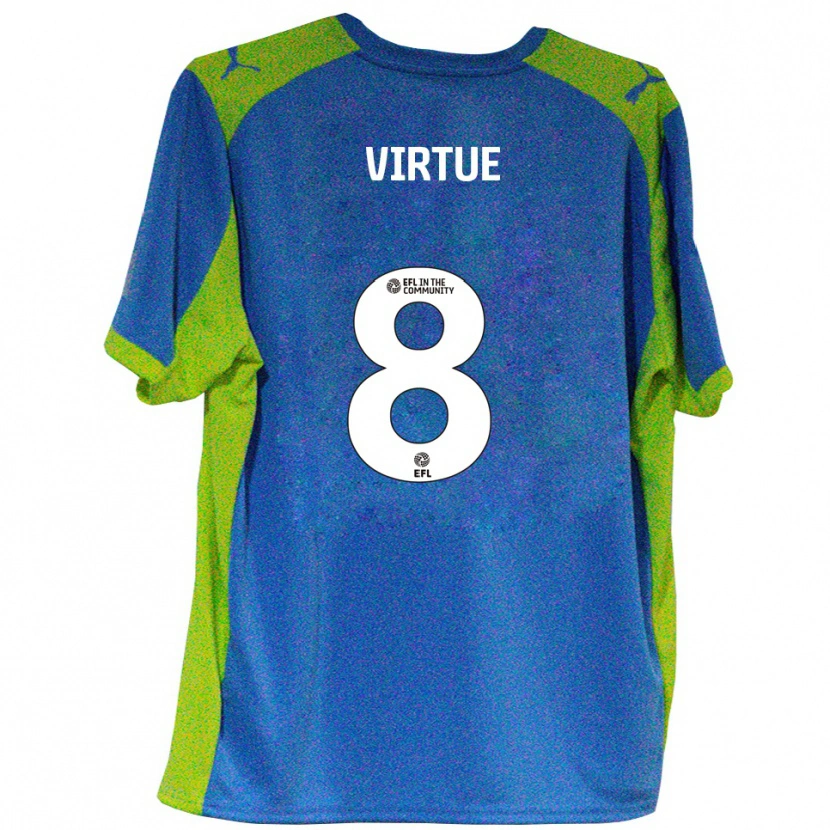 Danxen Donna Maglia Matty Virtue #8 Azzurro Giallo Kit Gara Away 2025/26 Maglietta