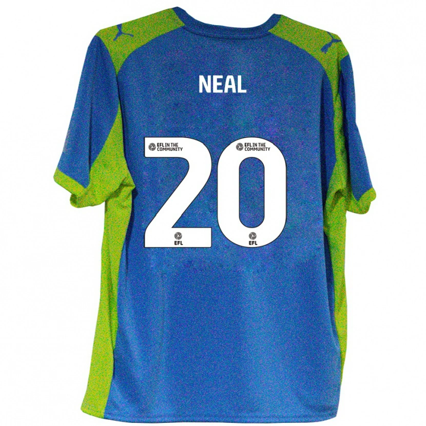 Danxen Donna Maglia Harrison Neal #20 Azzurro Giallo Kit Gara Away 2025/26 Maglietta