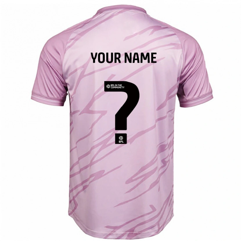 Danxen Donna Maglia Il Tuo Nome #0 Rosa Nero Kit Gara Away 2025/26 Maglietta
