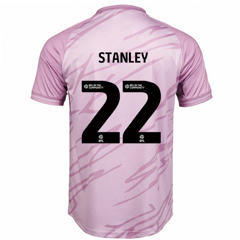 Danxen Donna Maglia Eva Stanley #22 Rosa Nero Kit Gara Away 2025/26 Maglietta