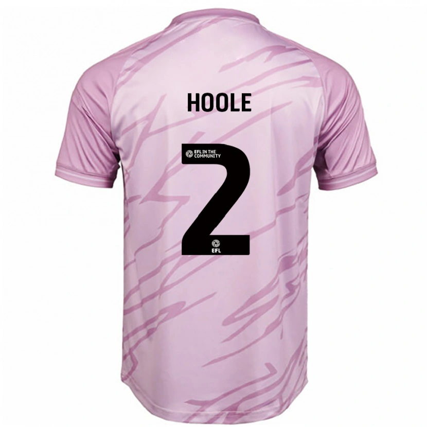 Danxen Donna Maglia Luca Hoole #2 Rosa Nero Kit Gara Away 2025/26 Maglietta