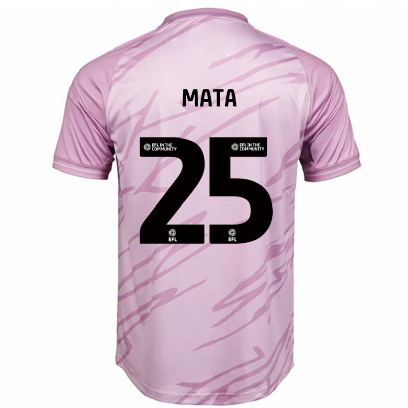 Danxen Donna Maglia Max Mata #25 Rosa Nero Kit Gara Away 2025/26 Maglietta