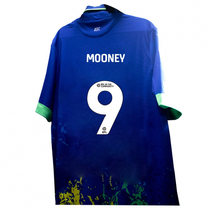 Danxen Donna Maglia Kelsey Mooney #9 Blu Giallo Kit Gara Away 2025/26 Maglietta
