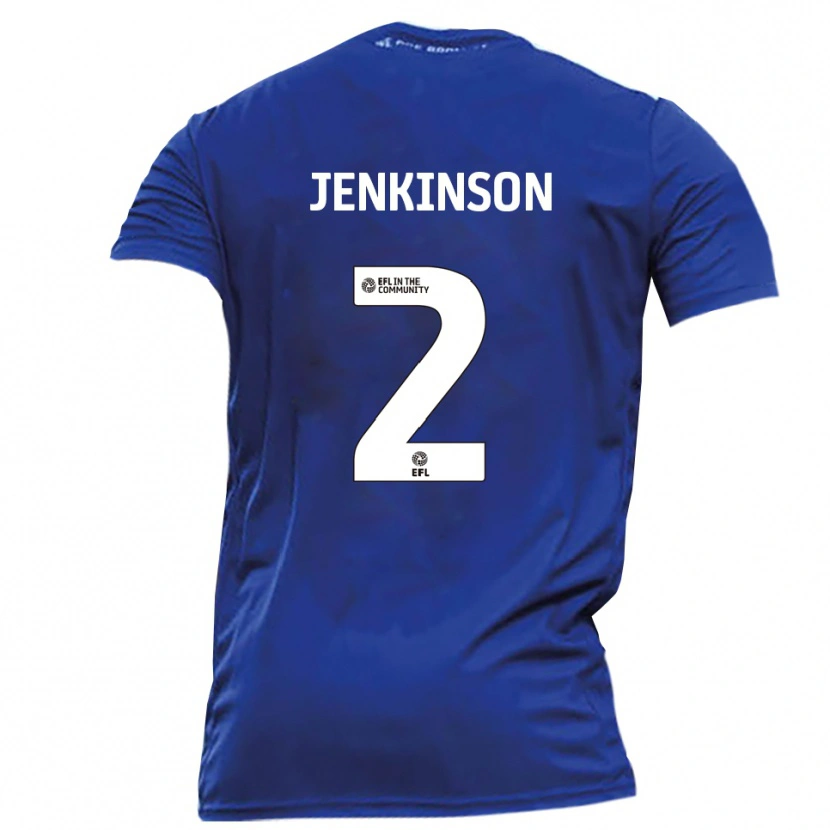 Danxen Donna Maglia Carl Jenkinson #2 Blu Bianco Kit Gara Away 2025/26 Maglietta
