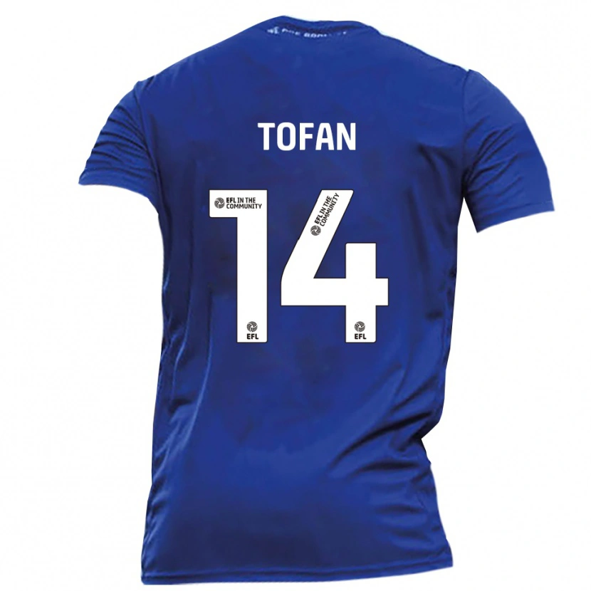 Danxen Donna Maglia Rob Tofan #14 Blu Bianco Kit Gara Away 2025/26 Maglietta