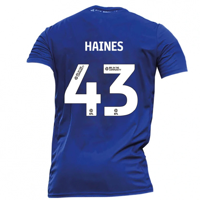 Danxen Donna Maglia Harry Haines #43 Blu Bianco Kit Gara Away 2025/26 Maglietta