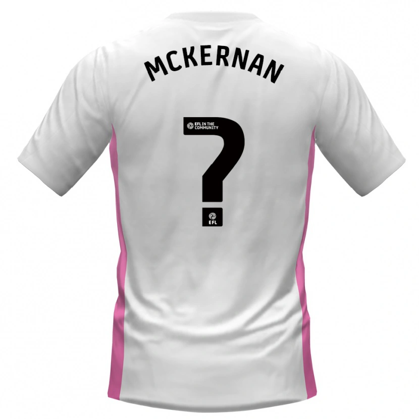 Danxen Donna Maglia Marcus Mckernan #0 Bianco Rosso Kit Gara Away 2025/26 Maglietta