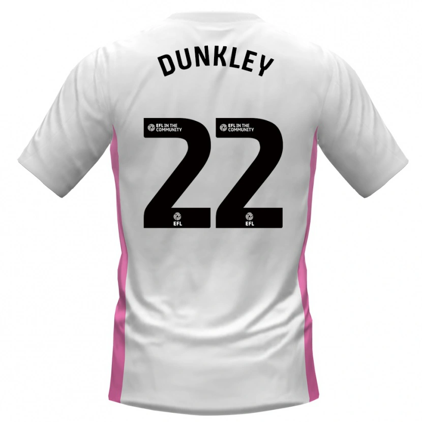 Danxen Donna Maglia Chey Dunkley #22 Bianco Rosso Kit Gara Away 2025/26 Maglietta